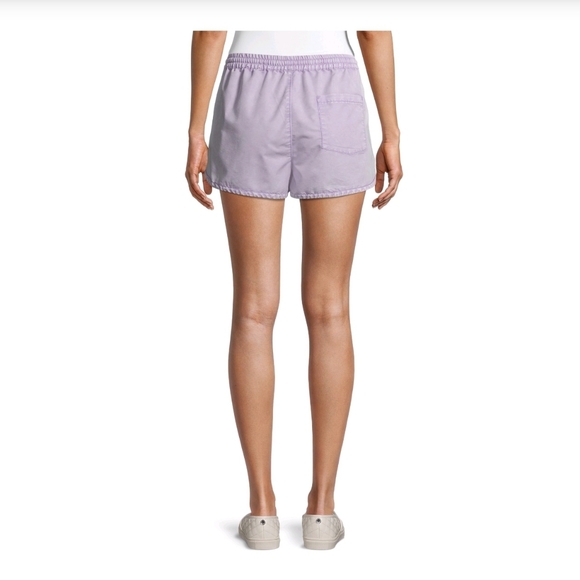 No Boundaries NWT Juniors Tie Front Pull-On Chambray Shorts Purple 576 - Picture 4 of 6